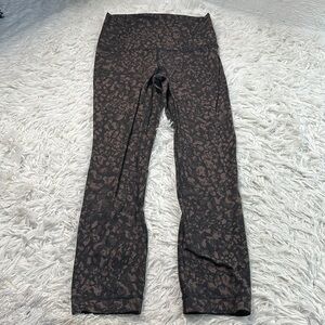 Lululemon Align Crop *21" Wild Thing Camo Brown Earth Multi